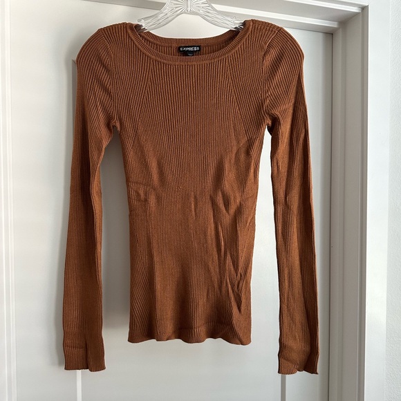 Express ribbed long sleeve sweater - Picture 1 of 4